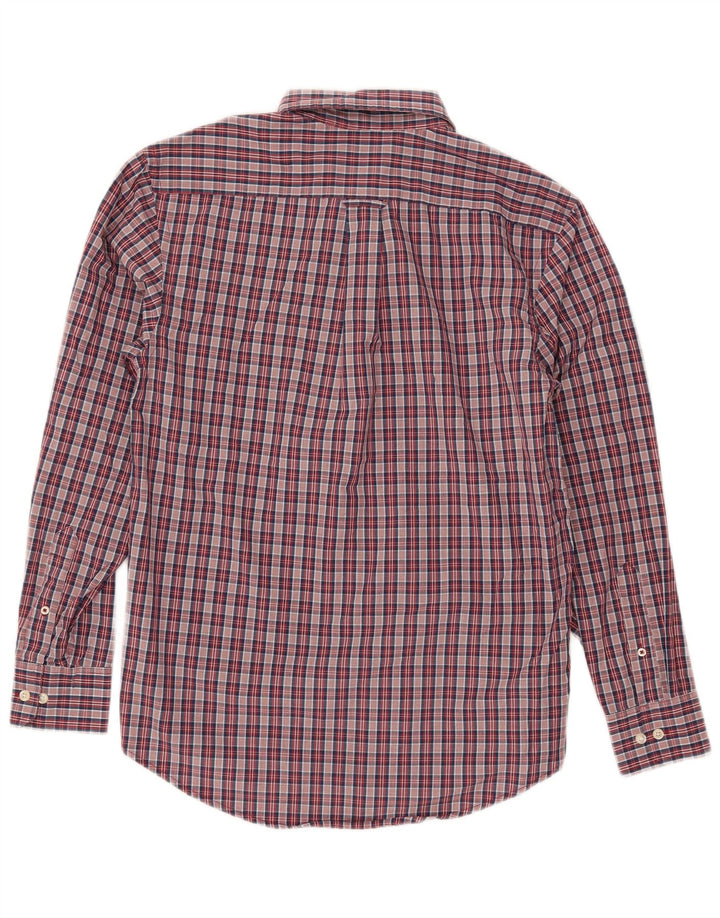 IZOD Camisa Hombre Pequeño Cuadros Rojos Algodón