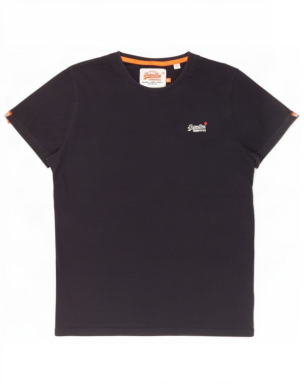 Superdry Hombre Camiseta Top XL Azul Marino Algodón