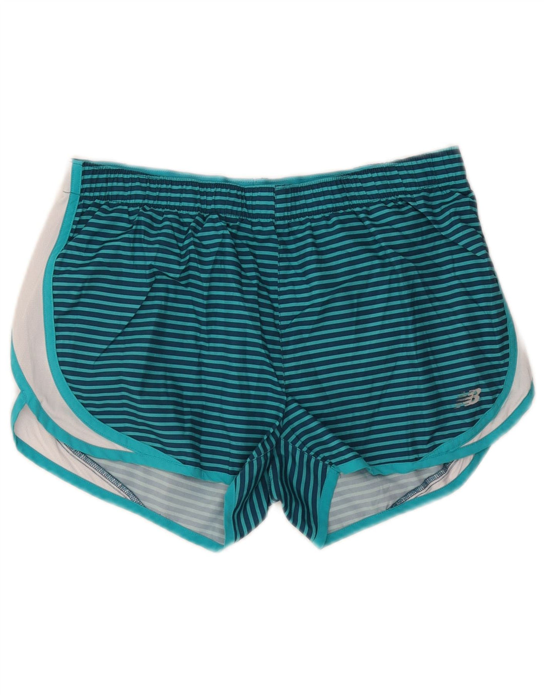 NEW BALANCE Pantalones cortos deportivos para mujer UK 44 Mediano Azul marino Rayas