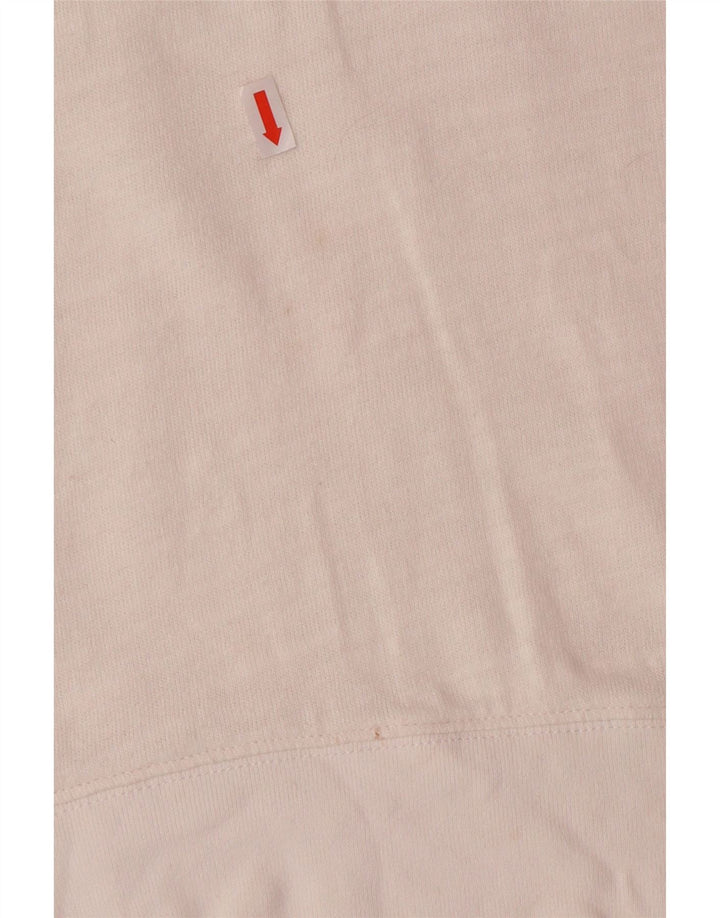 J. CREW Sudadera extragrande para mujer, talla 10, algodón blanco pequeño