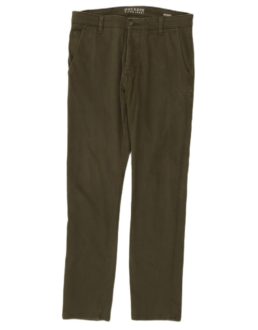 DOCKERS Pantalones chinos ajustados color caqui para hombre W30 L32 Algodón verde