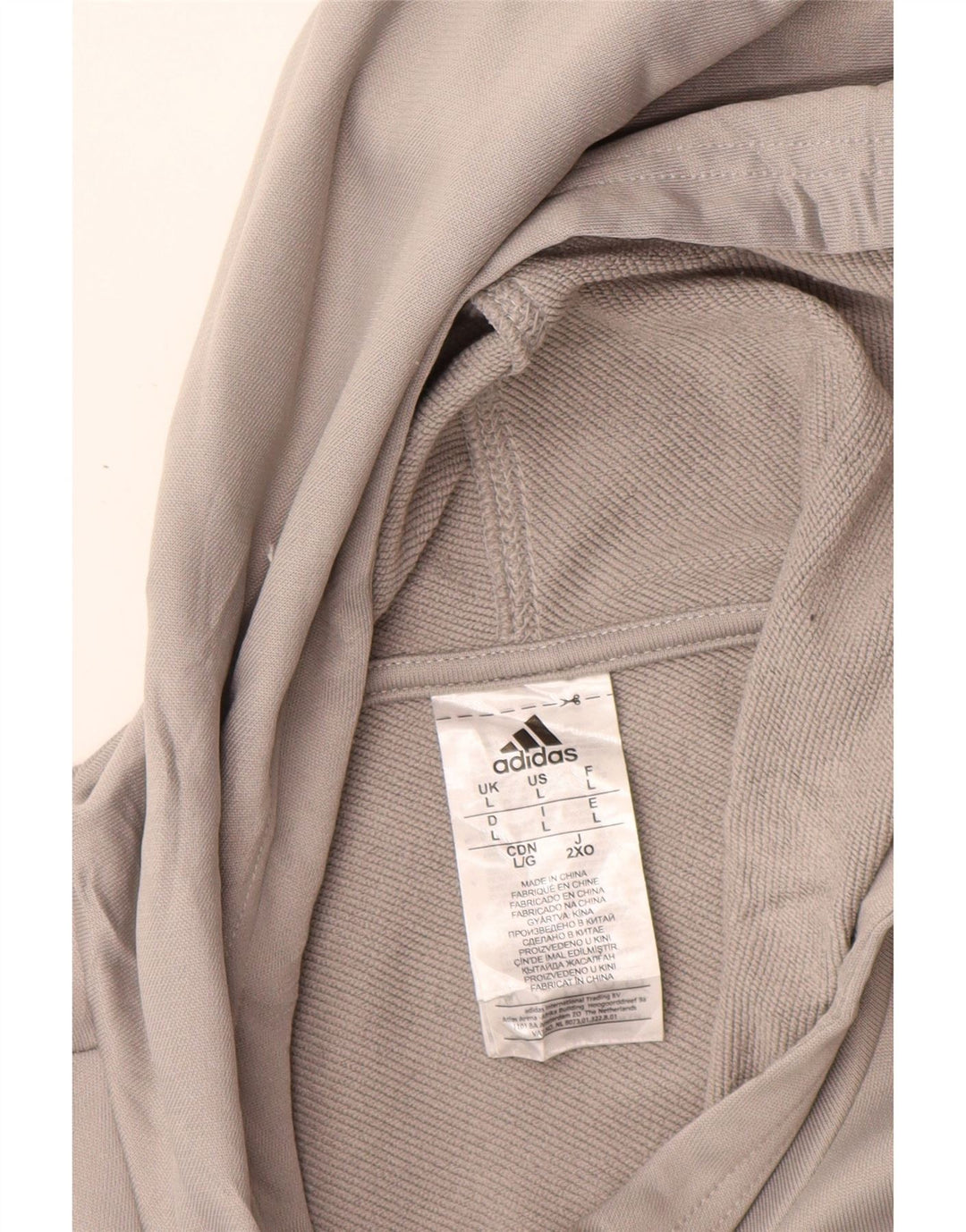 Adidas Hombre Chándal Top Chaqueta Grande Gris Poliéster