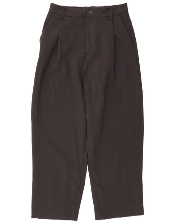Zara Mens Pantalones chinos de cintura alta con pinzas EU 38 Small W30 L29 Gris