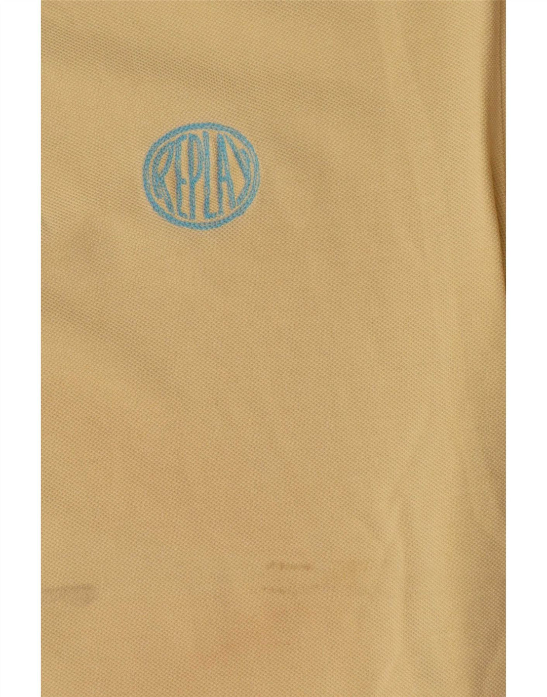 Replay Polo para hombre de algodón amarillo grande