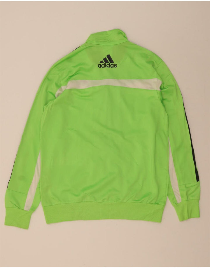 ADIDAS Hombre Graphic Chándal Top Chaqueta Pequeña Verde Colorblock Poliéster