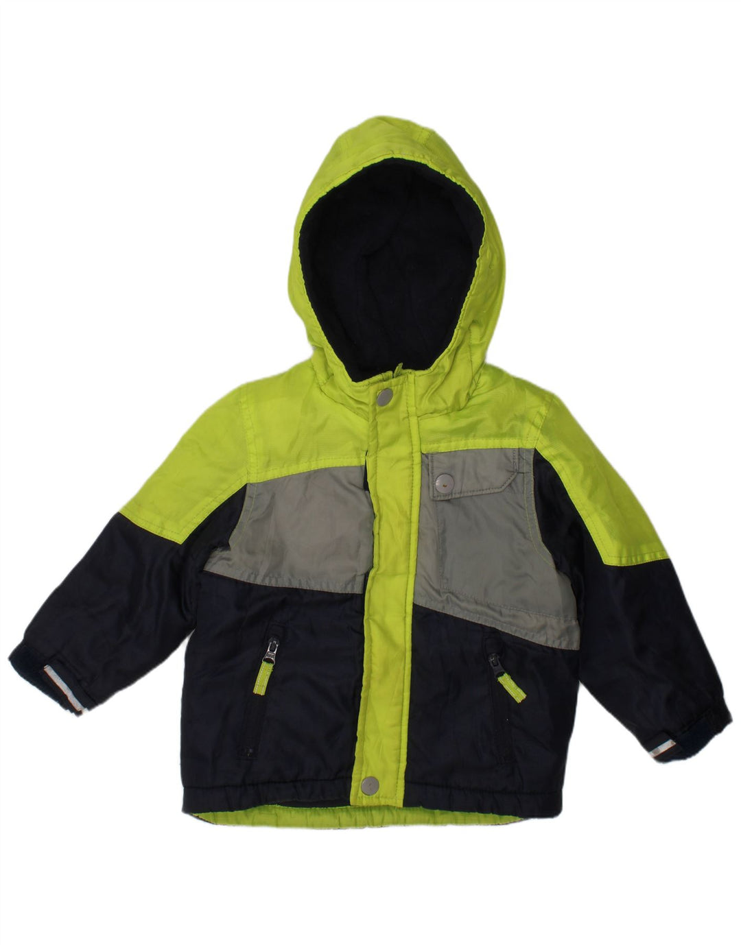 OSH KOSH Baby Boys Windbreaker Jacket 18-24 Months Black Colourblock
