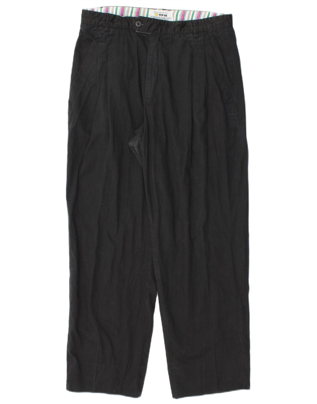 POP 84 Pantalón chino con pinzas para mujer Medium W30 L27 Black
