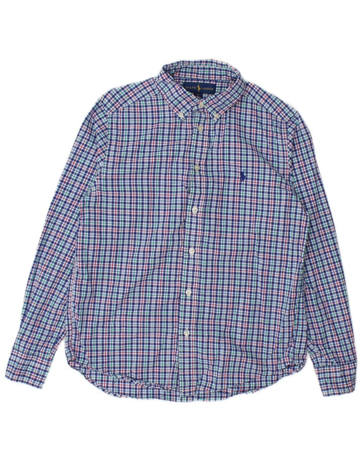 Ralph Lauren Camisa Niño 13-14 Años Algodón Vichy Azul