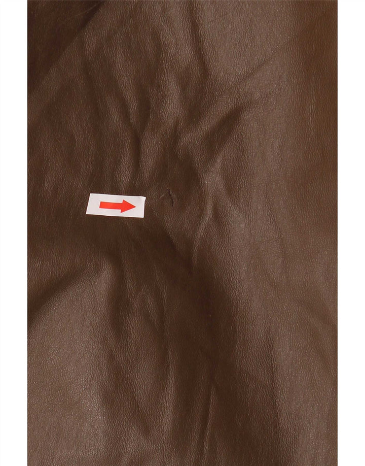 Chaqueta de cuero vintage para hombre IT 56 3XL Marrón