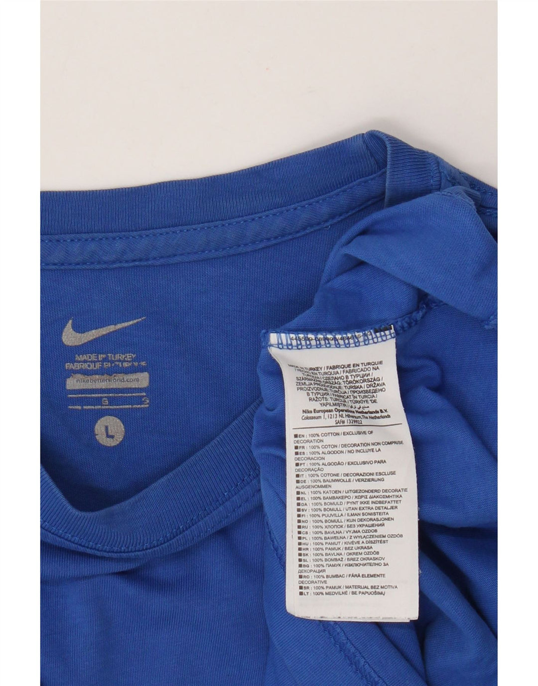 Camiseta Nike HELLAS VERONA para hombre, talla grande, algodón azul