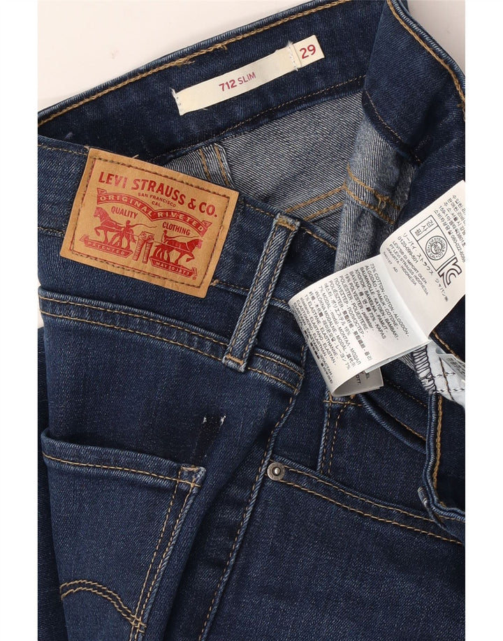 Levi's Mujer 712 Slim Jeans W29 L28 Algodón Azul