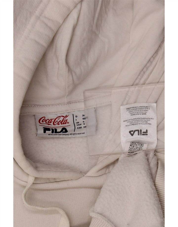 Fila Hombre Coca-Cola Graphic Sudadera con capucha Jumper Small White