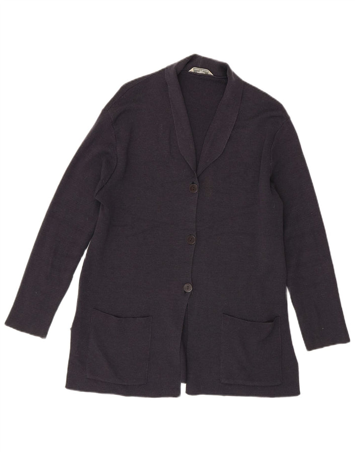 Marks & Spencer Suéter tipo cárdigan extragrande para mujer UK 10 Small Lana púrpura
