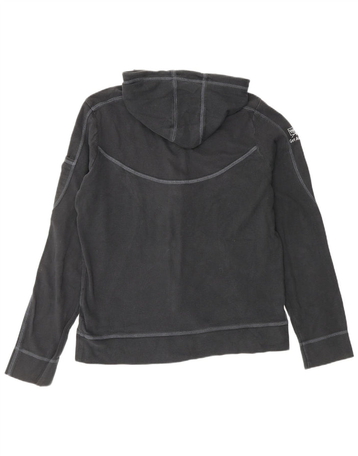 NIKE Sudadera con capucha y cremallera para mujer US 12/14 Grande Negro Algodón