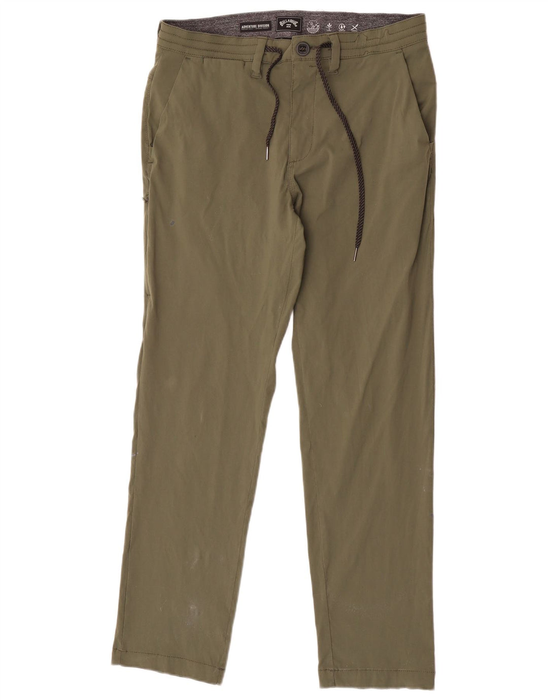 Billabong Mens Slim Chino Pantalones Medium W32 L30 Caqui Nylon