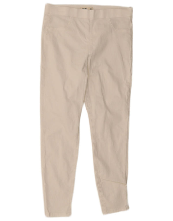 Marks & Spencer Pantalones Casuales Cortos para Mujer UK 12 Medium W30 L25 Blanco