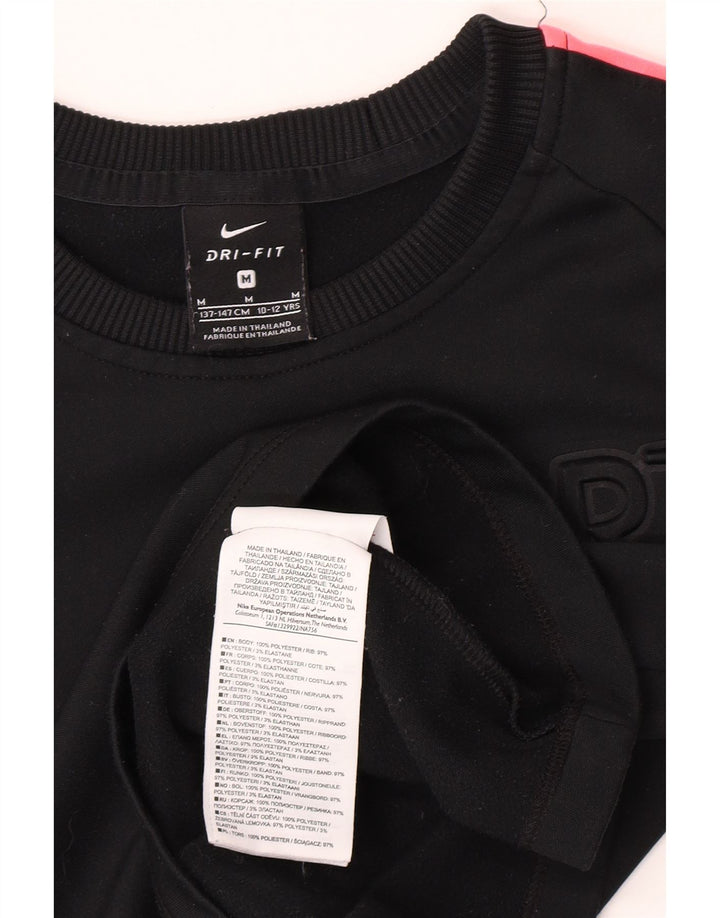 Nike Boys Dri Fit Graphic Sudadera Jumper 10-11 años Mediano Negro