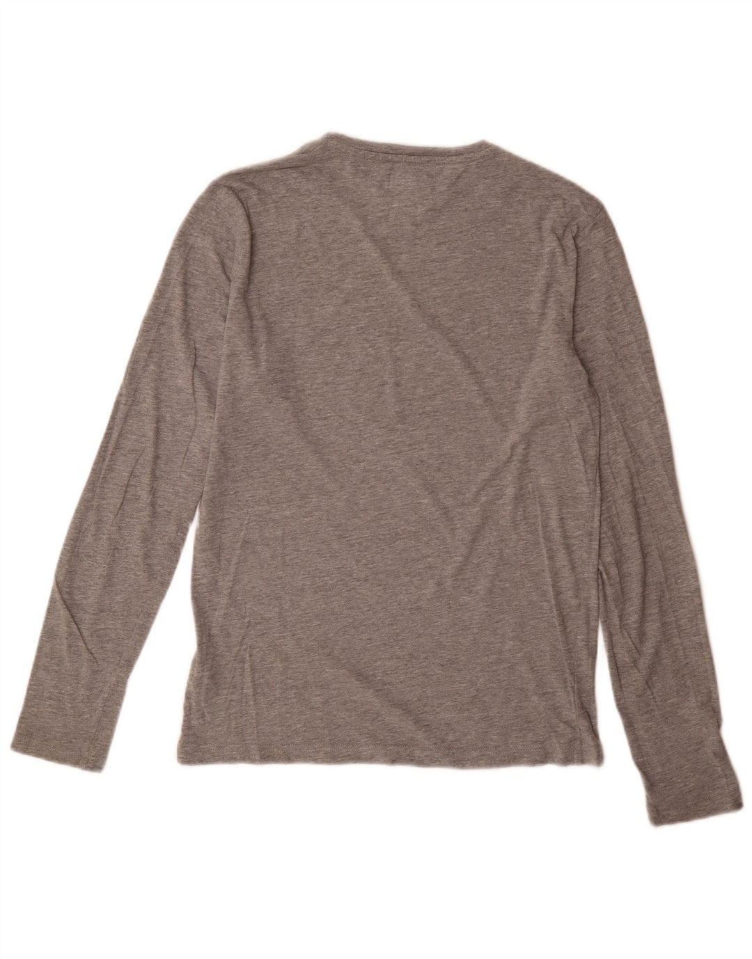 Tommy Hilfiger Camiseta de manga larga para hombre de algodón moteado gris pequeño