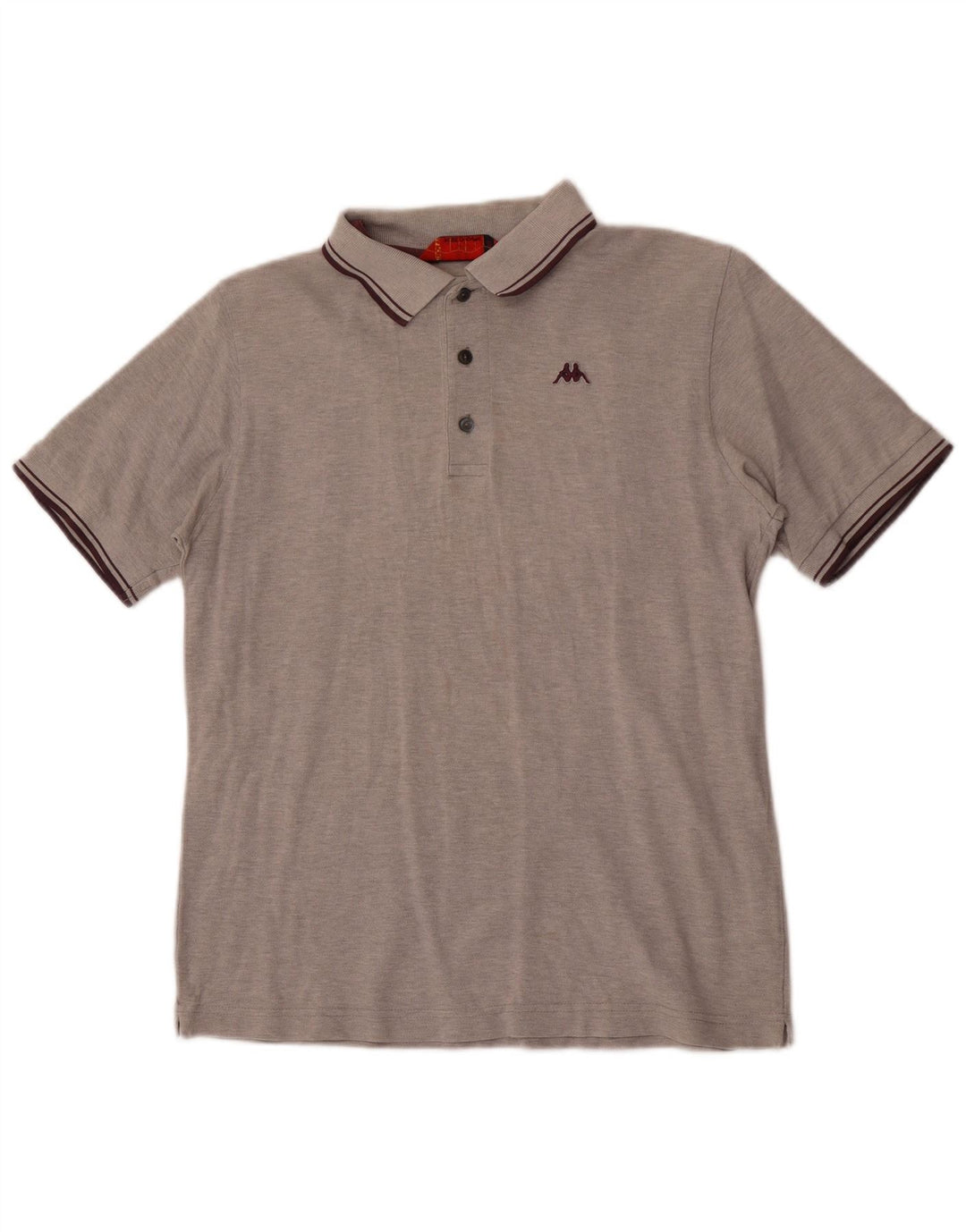 Kappa Polo Hombre Pequeño Algodón Moteado Gris