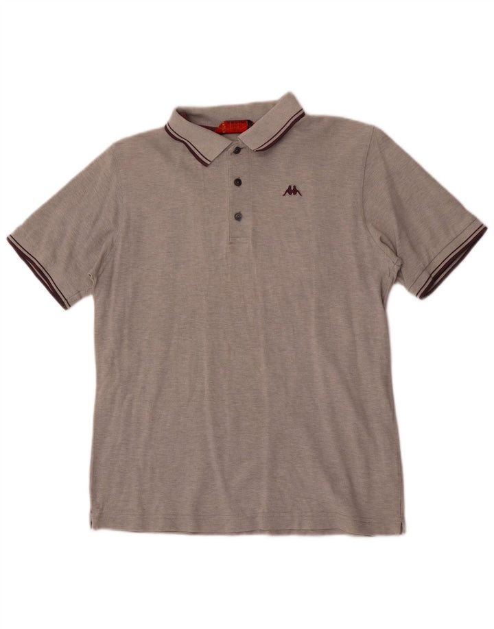 Kappa Polo Hombre Pequeño Algodón Moteado Gris