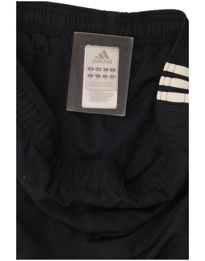 Adidas Mujer Capri Chándal Pantalones UK 10 Pequeño Azul Marino Poliéster