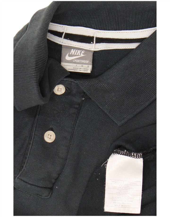 Nike Polo para hombre grande azul marino algodón