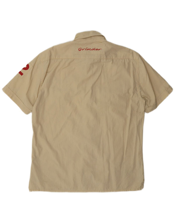 North Sails Camisa gráfica de manga corta para hombre XL Algodón beige