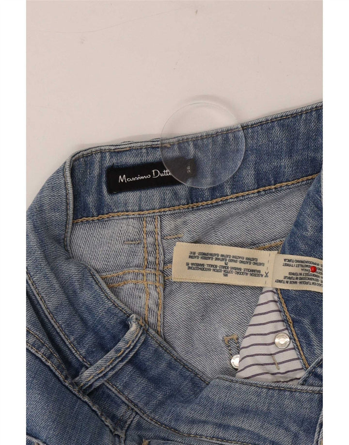 Vaqueros Massimo Dutti Mujer Slim W26 L32 Azul Algodón