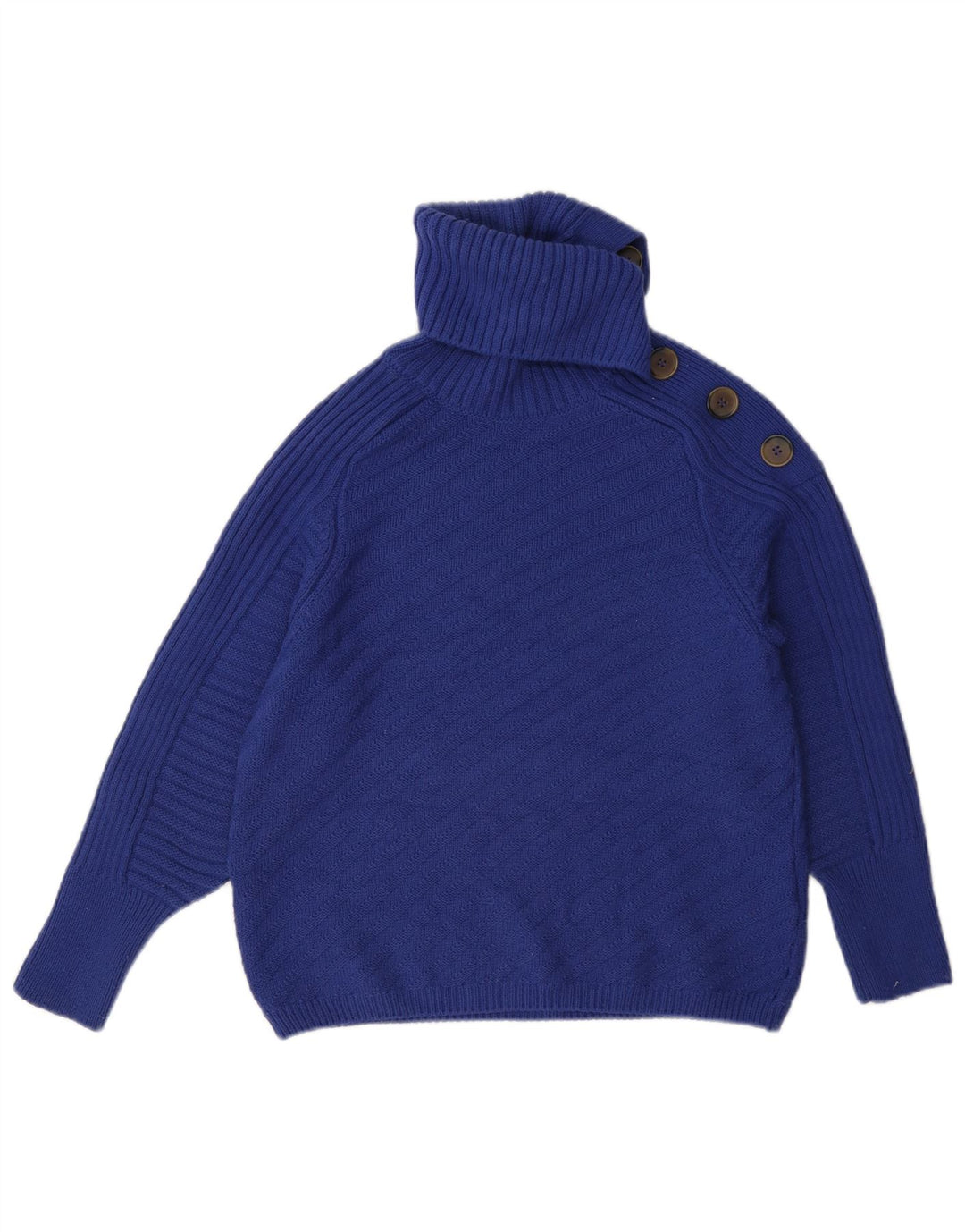 Marks & Spencer Jersey con cuello vuelto para mujer UK 10 Small Acrílico azul