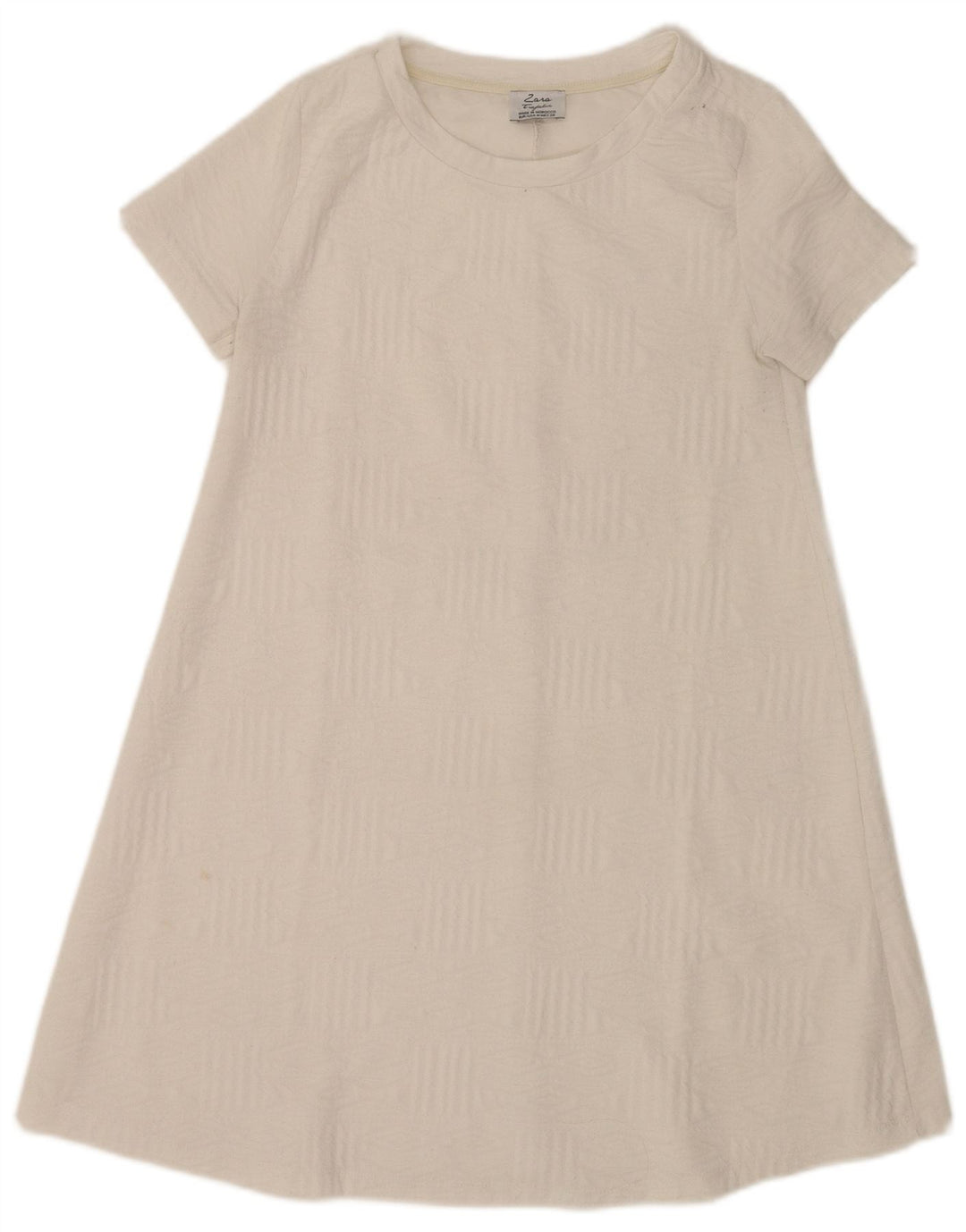 Zara Mujer Trafaluc Vestido Acampanado UK 42 Mediano Blanco