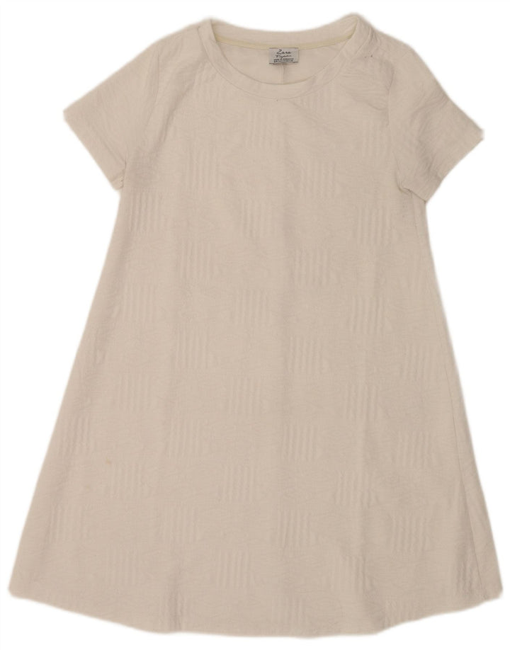 Zara Mujer Trafaluc Vestido Acampanado UK 42 Mediano Blanco