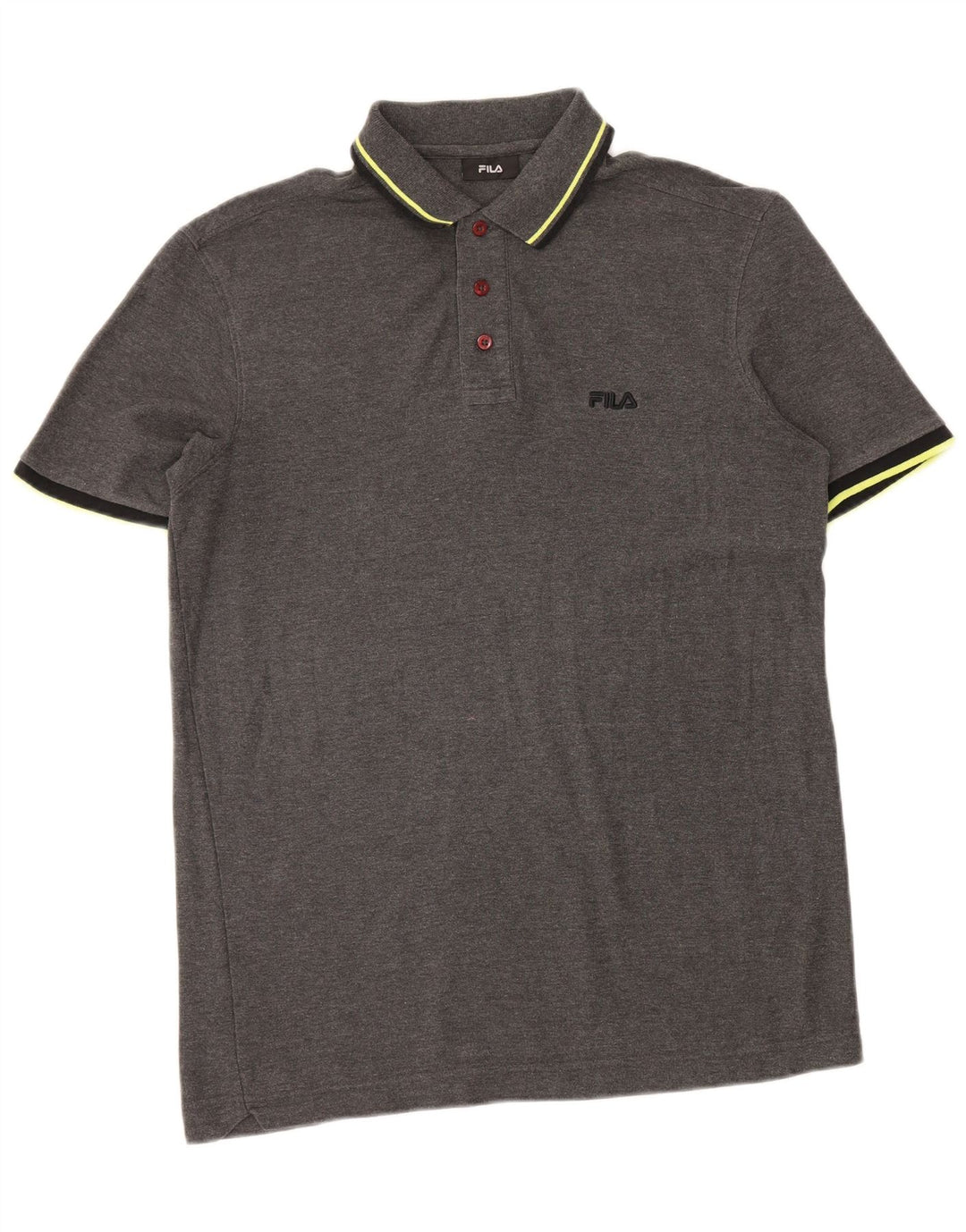 Polo Fila Hombre Algodón Gris Medio