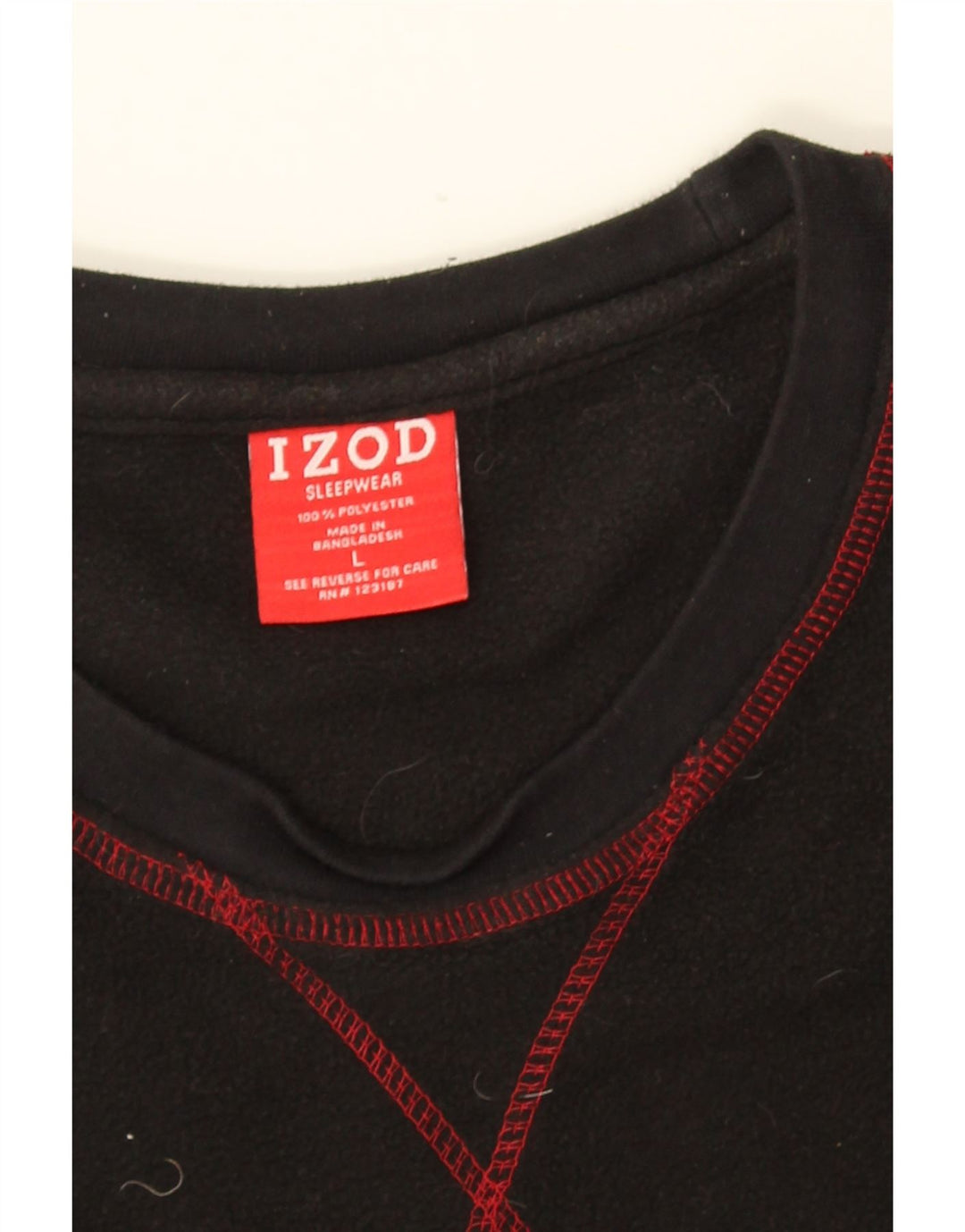 IZOD Jersey de forro polar para hombre, talla grande, poliéster negro