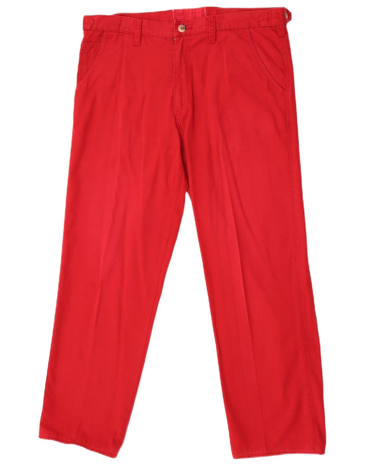 Pantalones chinos rectos Slam para hombre W36 L29 Rojo