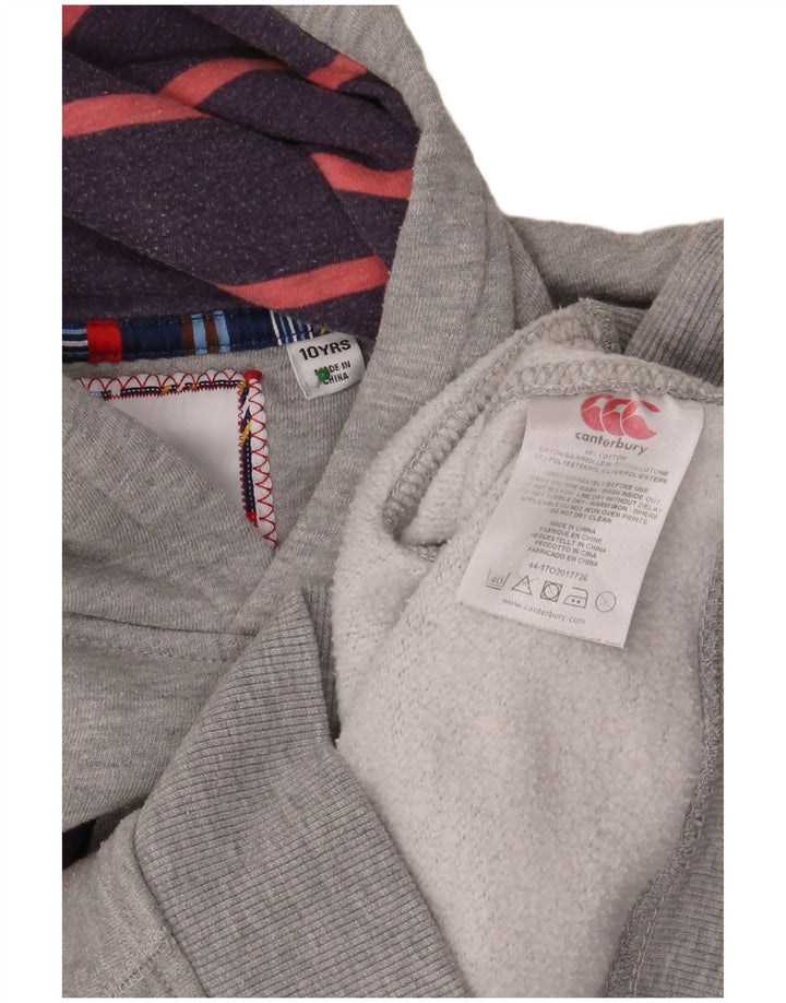 CANTERBURY Jersey con capucha para niño, 9-10 años, algodón gris