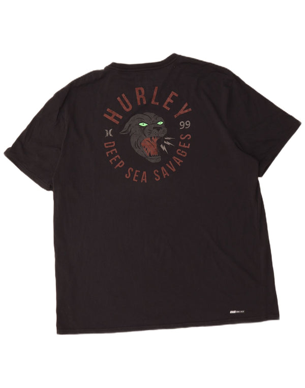 Hurley Camiseta gráfica de ajuste premium para hombre, talla 2XL, algodón negro