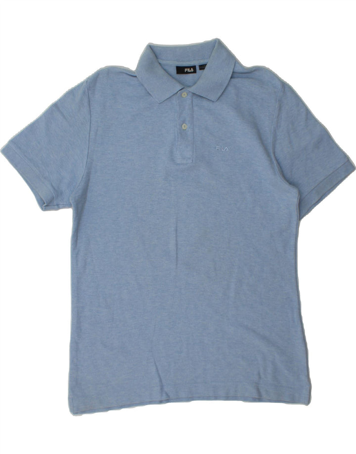 FILA Mens Polo Shirt Medium Blue Cotton Vintage Fila and Second-Hand Fila from Messina Hembry 