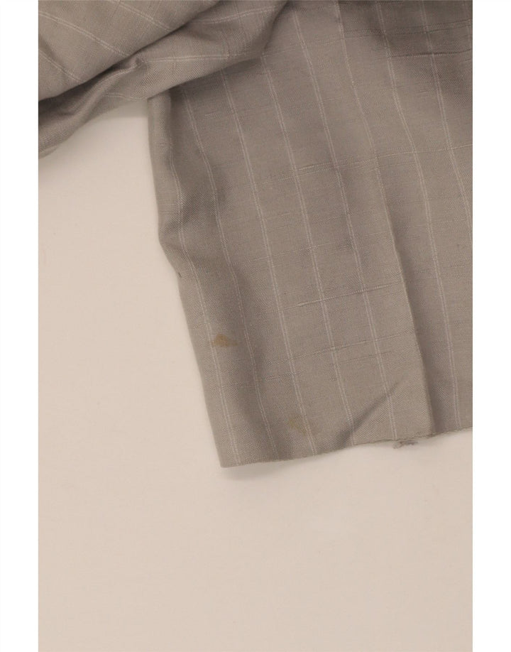 Traje vintage para hombre de 2 piezas IT 50 Medio W30 L30 Seda gris a rayas