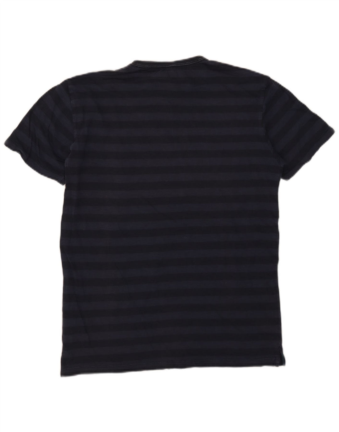 SUN68 Camiseta para hombre Top Medium Azul marino Rayas Algodón