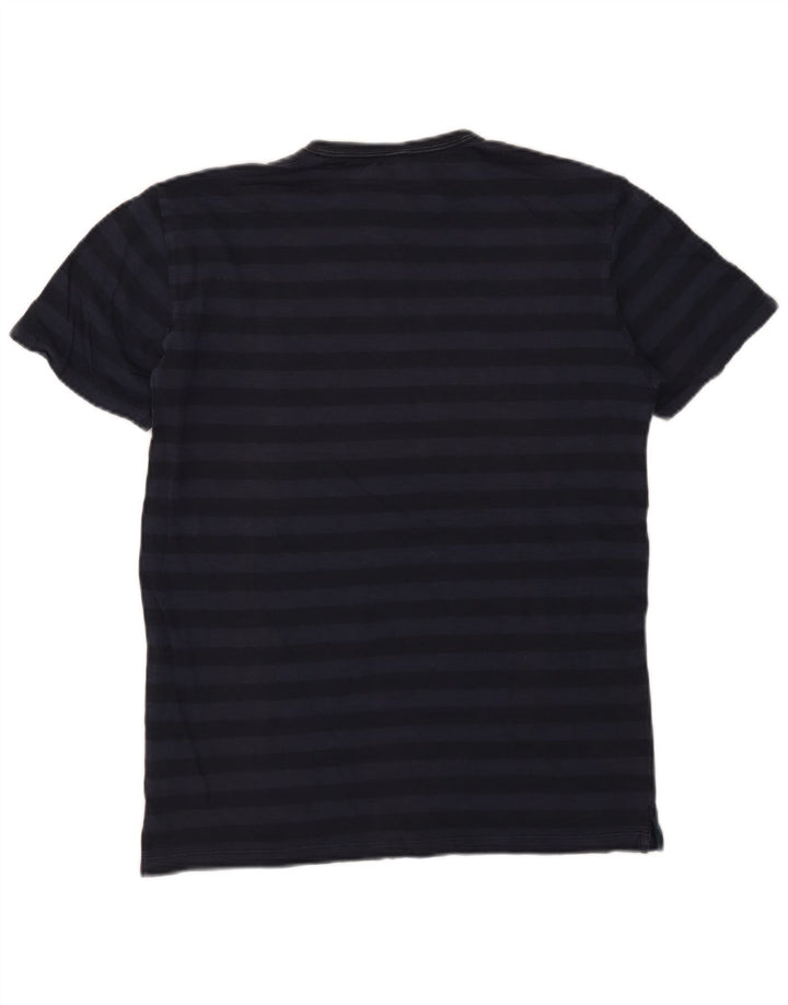 SUN68 Camiseta para hombre Top Medium Azul marino Rayas Algodón