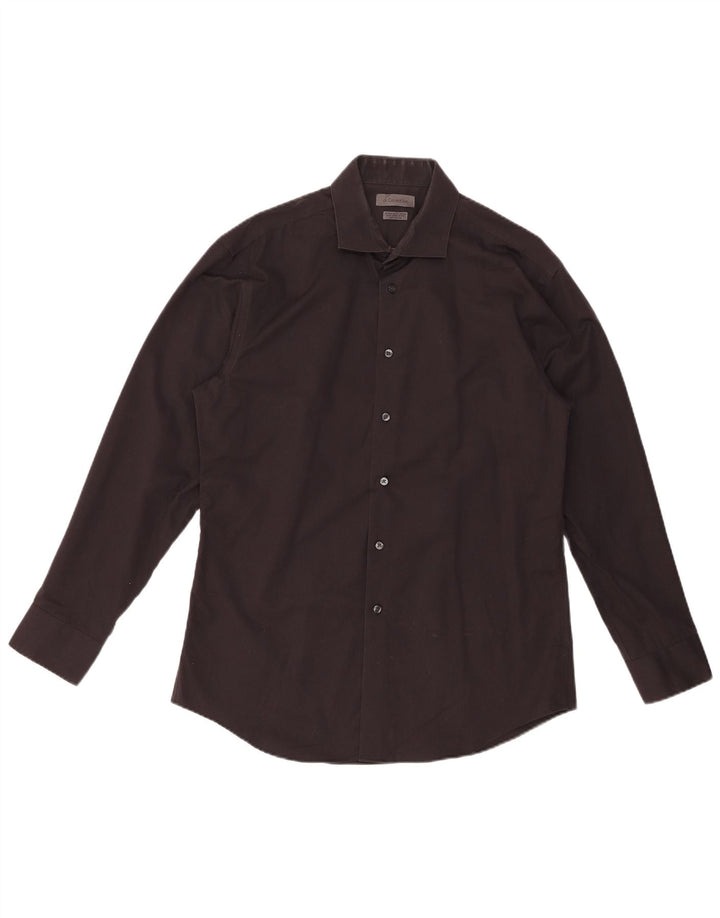 CALVIN KLEIN Camisa extra slim fit para hombre Talla 16 Grande Negro