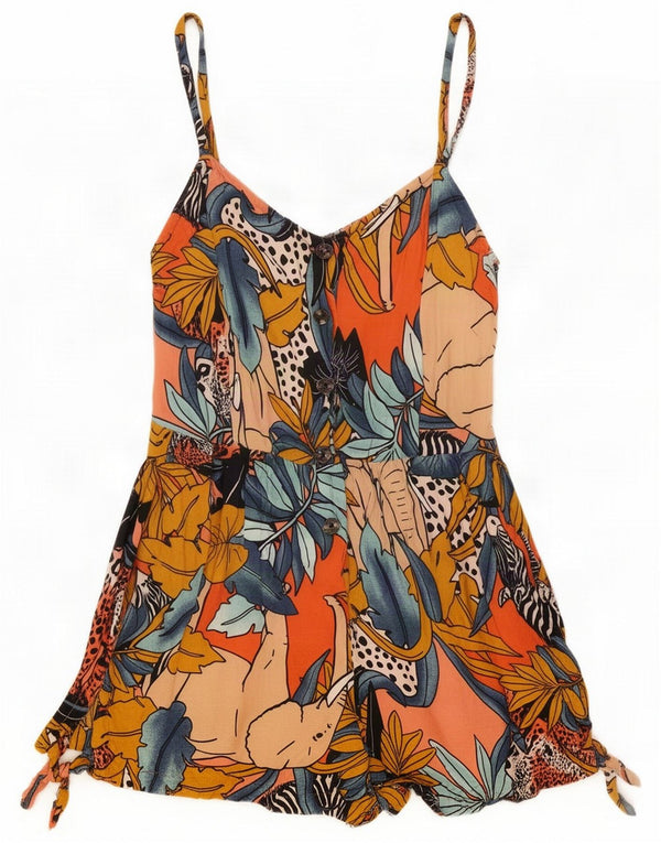 Element Mono corto sin mangas para mujer UK 40 Pequeño Rayón floral multicolor