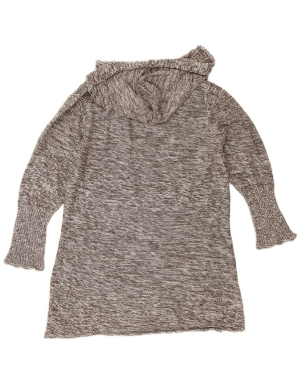 Roxy Jersey de Manga 3/4 con Capucha y Cuello en V para Mujer UK 40 XL Gris Moteado