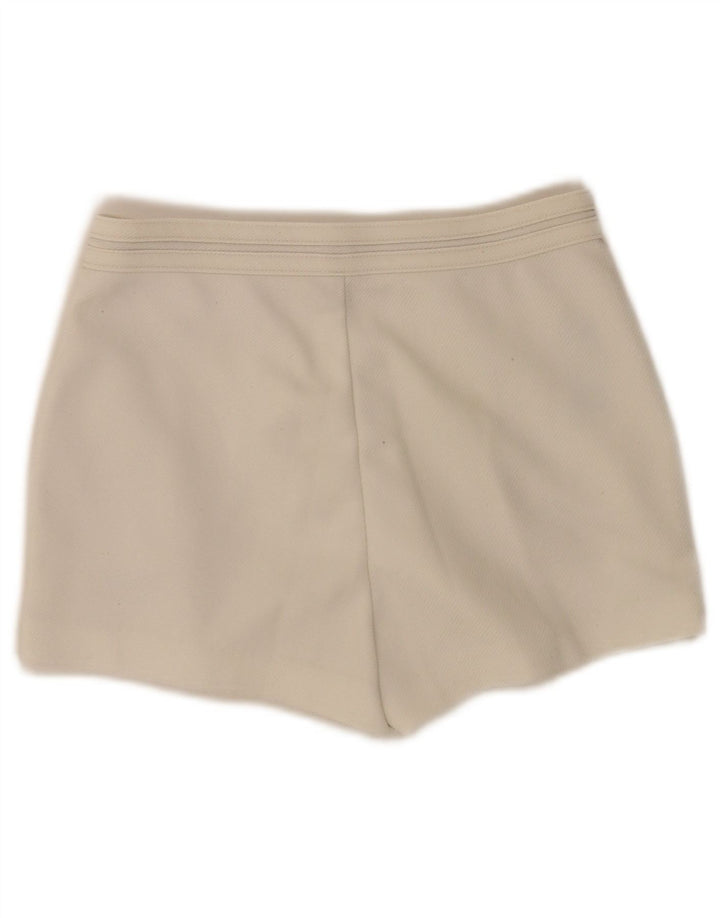 Sergio Tacchini Pantalones cortos chinos para mujer IT 42 Medium W26 Blanco