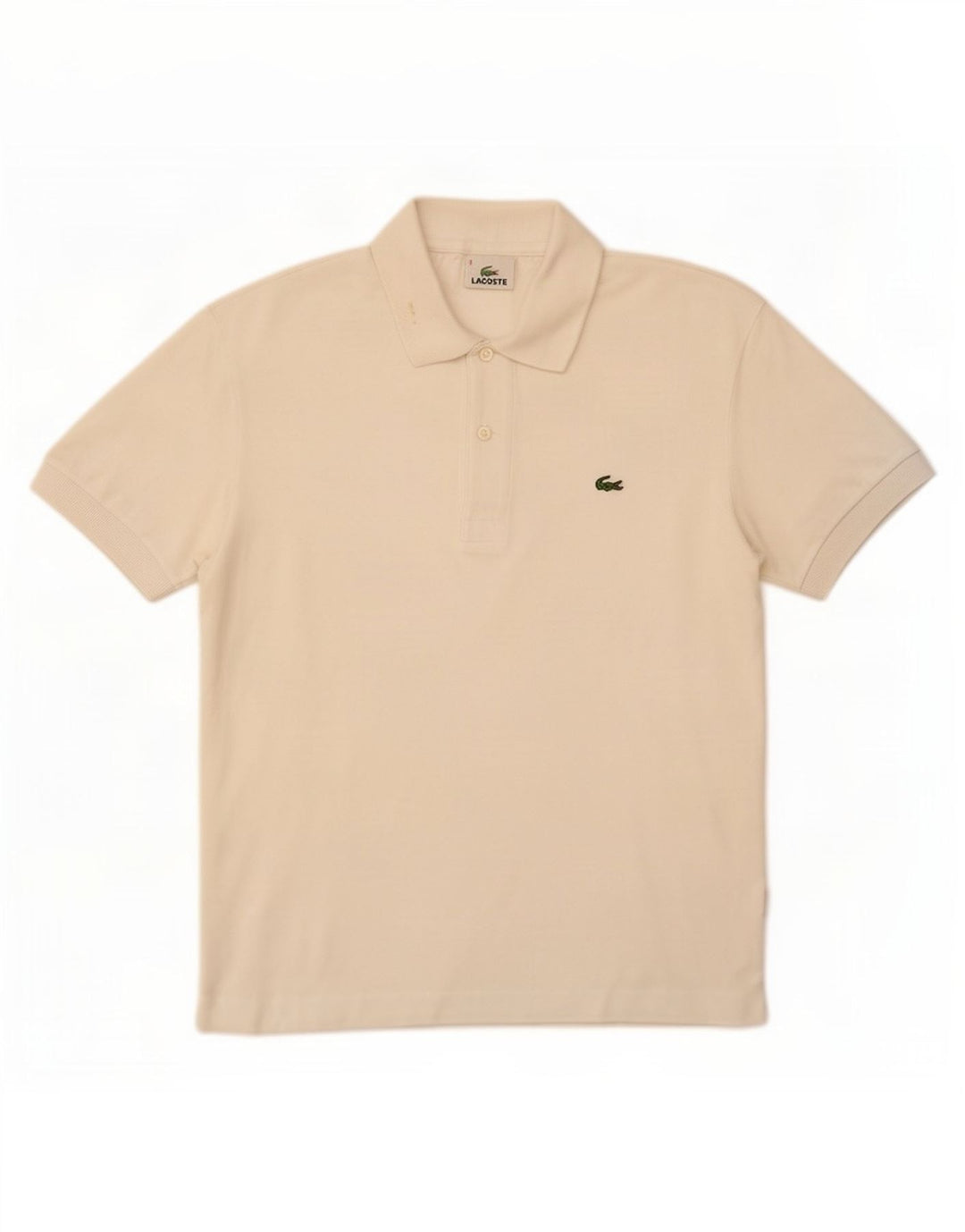 Lacoste Polo para hombre talla 3 pequeño algodón blanco