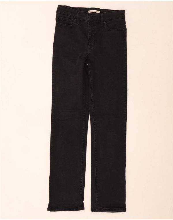 Levi's Mujer 314 Shaping Straight Jeans W29 L32 Algodón Negro
