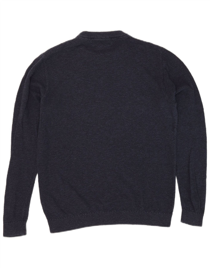 Jersey Jack & Jones Hombre con cuello redondo y cuello redondo de algodón azul marino medio