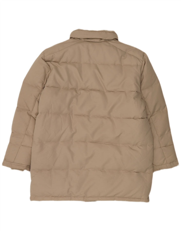 Fay Abrigo acolchado con capucha para hombre UK 40 Large Beige Poliéster