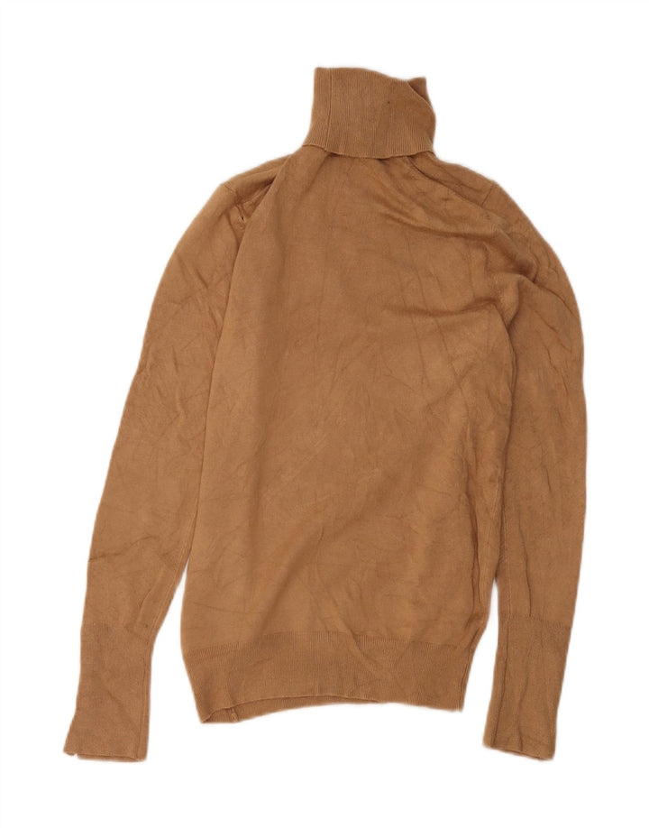 Zara - Jersey con cuello vuelto para mujer, talla 40, color marrón medio