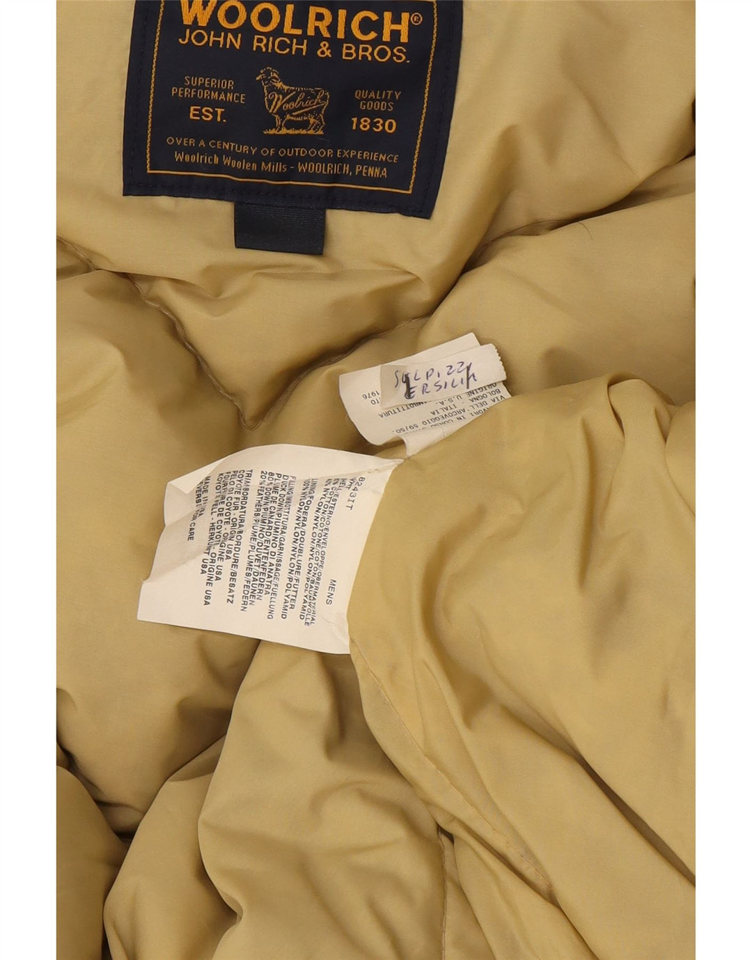 Woolrich Chaqueta acolchada con capucha para hombre UK 36 Small White Nylon
